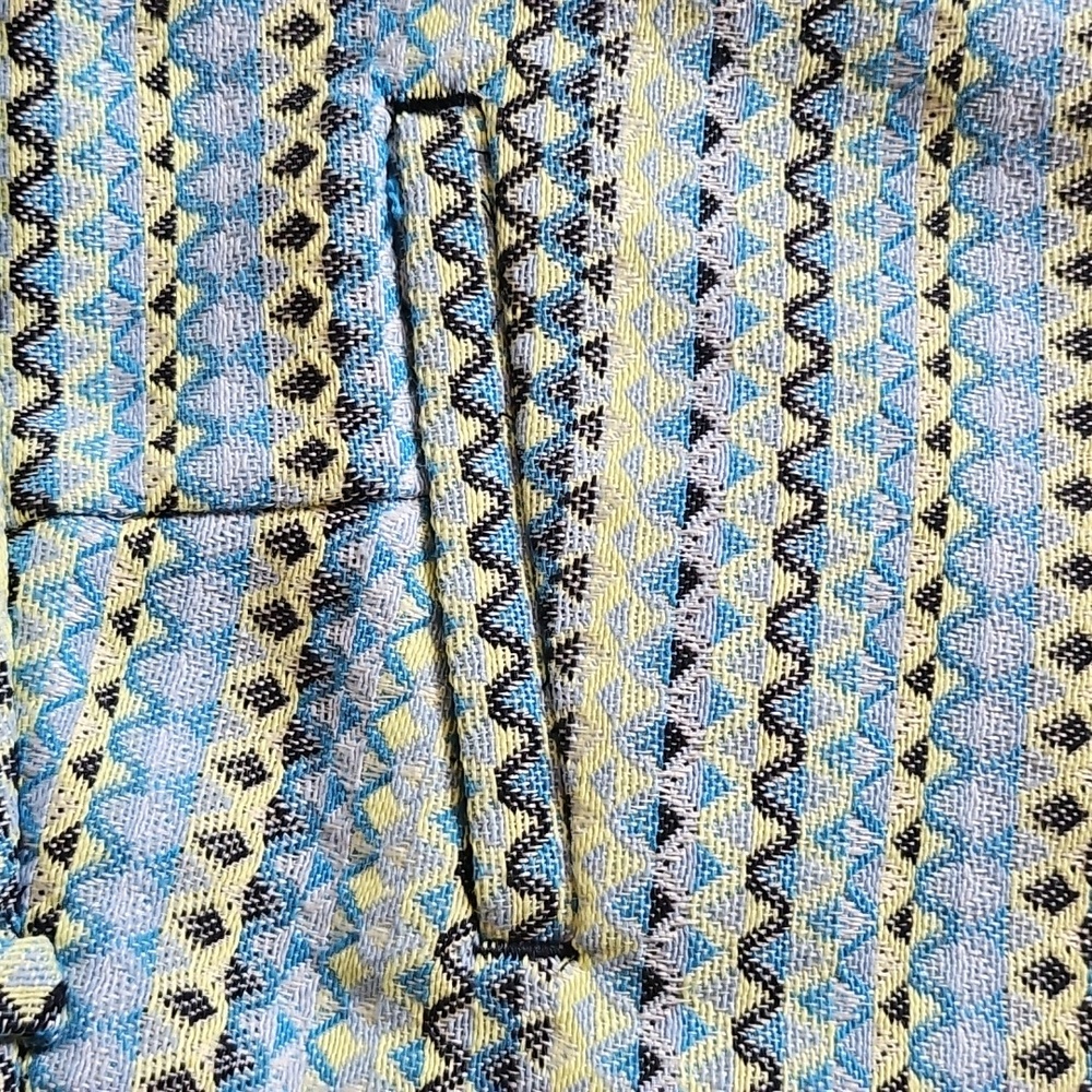 Ann Taylor LOFT The Riviera Short Blue Yellow Woven Shorts 2 Cotton Blend - Picture 5 of 9